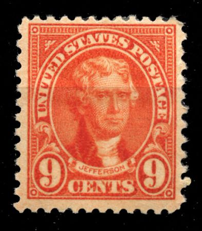 США 1922-5гг. SC# 561 / 9c. Т. ДЖЕФЕРСОН / MH OG VF