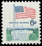 США 1968 г. • Sc# 1338 • 6 c. • флаг • стандарт • MNH OG XF