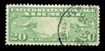 США 1926-1927 гг. • SC# C9• 20 c. • аэропланы над картой США • авиапочта • Used XF ( кат.- $ 2 ) 