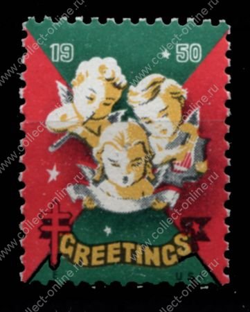 США РОЖДЕСТВЕНСКИЕ ЭТИКЕТКИ 1950г. SC# WX150 / ДЕТИ / MNH OG F-VF