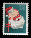 США РОЖДЕСТВЕНСКИЕ ЭТИКЕТКИ 1951г. SC# WX155 / САНТА КЛАУС / MNH OG F-VF