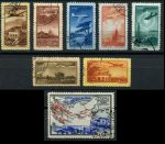 СССР 1949 г. • Сол# 1456-1463 • 50 коп. - 3 руб. • самолеты над страной • авиапочта • полн. серия • Used F-VF