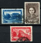 СССР 1950 г. • Сол# 1549-1551 • 25 коп. - 1 руб. • Литовская ССР (10 лет со дня основания) • полн. серия • Used F-VF