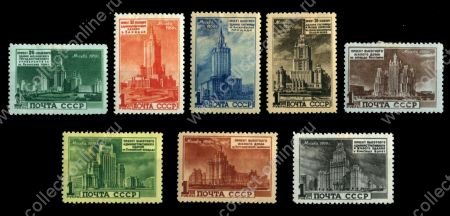 СССР 1950 г. • Сол# 1576-83 • 1 руб.(7) • Архитектура Москвы • высотные здания ("высотки") • полн. серия • MH OG VF