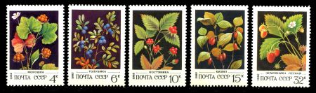 СССР 1982 г. • Сол# 5273-7 • 4 - 32 коп. • ягоды • полн. серия • MNH OG XF ( кат. - ₽ 50 )