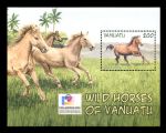 ВАНУАТУ 2002г. SC# 803b  / БЛОК ЛОШАДИ / MNH OG VF / ФАУНА