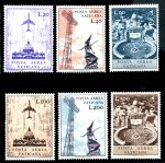 ВАТИКАН 1967г. SC# C47-52 / АВИАПОЧТА / MNH OG VF / РЕЛИГИЯ АРХИТЕКТУРА