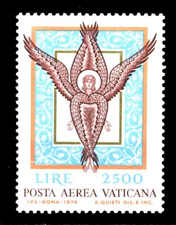 ВАТИКАН 1974г. SC# C59 / АВИАПОЧТА / MNH OG VF / РЕЛИГИЯ