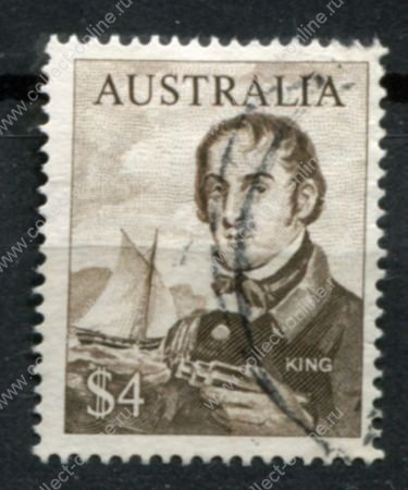 Австралия 1966-1973 гг. • Gb# 403 • $4 • Мореплаватели • Джеймс Кинг • концовка • Used VF ( кат.- £ 8 )