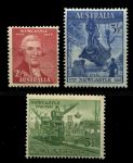 Австралия 1947 г. • Gb# 219-221 • 2½ - 5½d. • 150-летие Нюкастла • полн. серия • MNH OG VF
