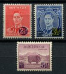Австралия 1941 • Gb# 200-202 • надпечатки нов. номиналов • полн. серия • MLH OG VF