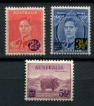 Австралия 1941 • Gb# 200-202 • надпечатки нов. номиналов • полн. серия • MLH OG VF