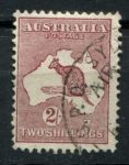 Австралия 1931-1936 гг. • Gb# 134 • 2 s. • Кенгуру на карте • стандарт • Used F-VF