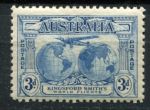 Австралия 1931 г. • Gb# 122 • 3 d. • аэроплан над картой полушарий • авиапочта • MH OG VF