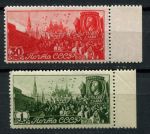 СССР 1947 г. • Сол# 1143-1144 • 30 коп. - 1 руб. • Праздник 1 мая! • полн. серия • MNH OG XF