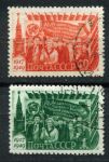 СССР 1949 г. • Сол# 1452-3 • 40 коп. и 1 руб. • 32-я годовщина Октябрьской революции • полн. серия • Used VF