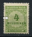 Германия 1923-1924 гг. • Mi# 316A PHT • 4 mln. M. • разновидность "разбитый узор" • стандарт • MNH OG XF ( кат.- €5+ )