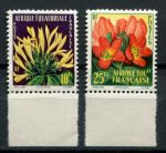 Французская Экваториальная Африка 1958 г. • Iv# 243-244 • 10 и 15 fr. • цветы • полн. серия • MNH OG F-VF ( кат. - €4 )