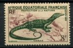 Французская Экваториальная Африка 1955 г. • Iv# 231 • 8 fr. • Охрана природы, варан • MNH OG F-VF