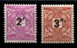 Французская Гвинея 1927 г. • Iv# 24-25 • надпечатки нов. номиналов • служебный выпуск • полн. серия • MH OG VF ( кат. - €18 )