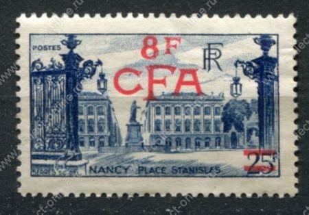 Реюньон 1949-1952 гг. • Iv# 301 • 8 fr./25 fr. • надпечатка нов. номинала и CFA • MNH* VF ( кат. - €25* )
