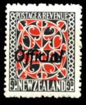 Новая Зеландия 1943 г. GB# O130 • 9d. служебная • MNH OG VF (кат. - £20.00)