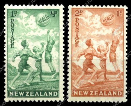 Новая Зеландия 1940 г. GB# 626-7 • Здоровье • MNH OG VF (кат. - £25.00)