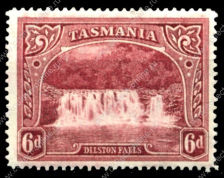 Австралия • Тасмания 1899-1900 гг. • Gb# 236 • 6 d. • Виды и достопримечательности • водопад Дилстон • MH OG VF ( кат.- £30 )