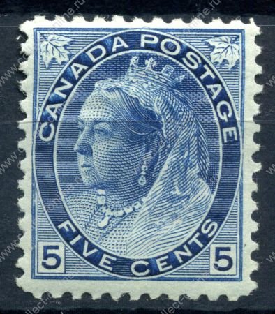 Канада 1898-1902 гг. SC# 79 • 5 c. • Королева Виктория • (выпуск с цифрами) • MH OG VF ( кат.- $220 )