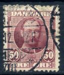 Дания 1907-1912 гг. • SC# 77 • 50 o. • Король Кристиан IX • стандарт • Used VF