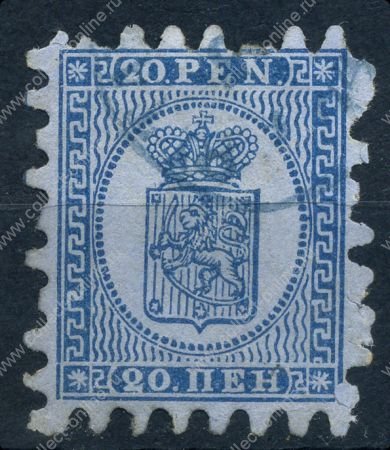 Финляндия(рус.) 1866г. Sc# 9 / 20p. / Used VF / кат.- $75.00