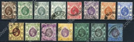 Гонконг 1921-1937 гг. • Gb# 117-29 • 1 c. - $1 • Георг V • стандарт • Used VF ( кат.- £ 45+ )