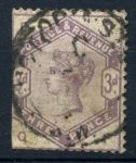 Великобритания 1883-1884 гг. • GB# 191 • 3 d. • королева Виктория • стандарт • Used ( кат.- £100 )