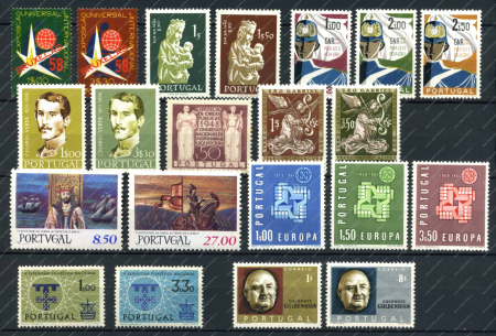 ПОРТУГАЛИЯ 195х-7х гг. 10 ПОЛНЫХ СЕРИЙ / MNH OG VF