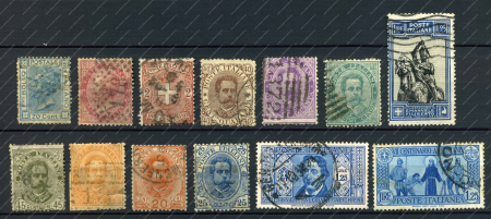 Италия 1863-1930 гг. • лот 13 разных марок • Used F-VF