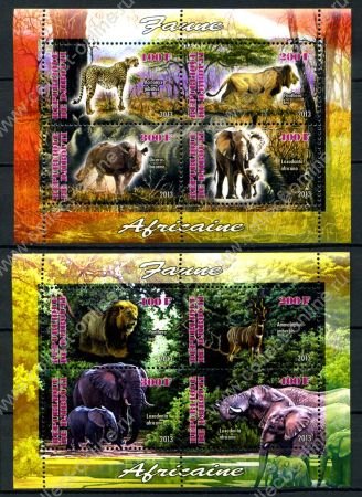 ДЖИБУТИ 2013г. MI# B182-3 / ДИКИЕ ЖИВОТНЫЕ блоки / MNH OG VF / ФАУНА