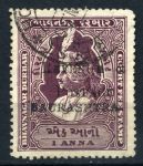 Индия • Соратх 1949 г. • SC# 39(Gb# 60) • 1 a. • надпечатка "Саураштра" на марке судебных сборов • Used VF