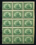 США 1920г. SC# 548 / 1c. ПАРУСНИК / MH/NH OG VF / ПИЛИГРИМ / блок 15 марок