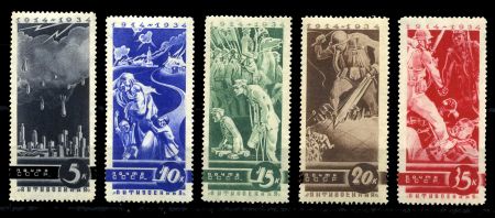 СССР 1935 г. • Сол# 481-5 • 5 - 35 коп. • Антивоенная • полн. серия • MNH/LH OG VF