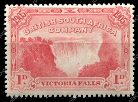 Родезия 1905 г. • Gb# 94 • 1 d. • Водопад Виктория (перф. - 14) • MH OG XF ( кат.- £8 )