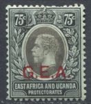 Танганьика 1917-1921 гг. • Gb# 54 • 75 c. • Георг VI • надп. "G.E.A." • стандарт • MH OG VF