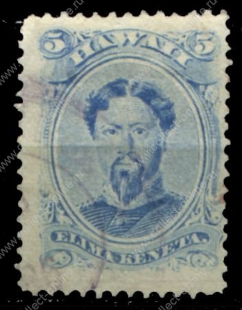 Гаваи 1882 г. • SC# 39 • 5 c. • король Камехамеха V • Used VF+