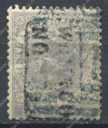 Стрейтс Сетлментс 1867-1872 гг. • Gb# 13 • 6 c. • Королева Виктория • стандарт • Used VF- ( кат.- £20 )