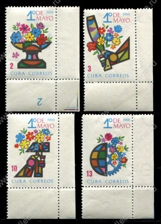 Куба 1966 г. • SC# 1104-7 • 2 - 13 c. • Международный день трудящихся. 1 Мая. • MNH OG XF+ • полн. серия