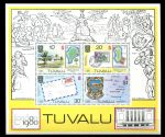 Тувалу 1980 г. • SC# 136a •  10+20+30 c.+ $1 • Международная филателистическая выставка "Лондон-80" • MNH OG XF • блок