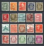 Норвегия • XX век • набор 20 разных старых марок • Used F-VF