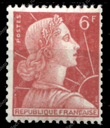 Франция 1955-1959 гг. SC# 751 • 6 fr. • Марианна • стандарт • MH OG VF ( кат. - $3- )