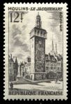 Франция 1955 г. • SC# 769 • 12 fr. • Достопримечательности Франции • Часовая башня Жакмар, Мулен • MNH OG VF