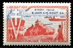 Франция 1954 г. SC# 718 • 15 fr. • 10-летие освобождения • высадка союзников • MH OG VF