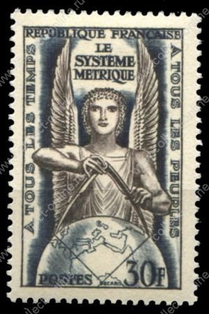 Франция 1954 г. SC# 732 • 30 fr. • Франция - основоположник метрической системы  • MH OG VF ( кат. -$6 )